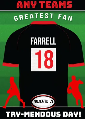 Rugby Legends Birthday Card