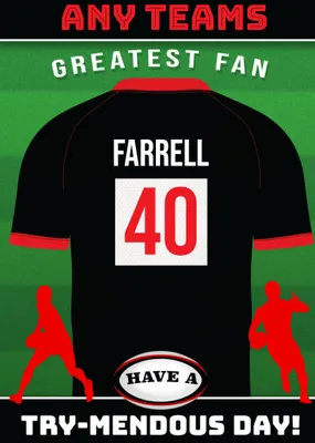 Rugby Legends Birthday Card
