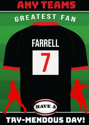 Rugby Legends Birthday Card