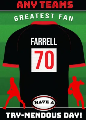 Rugby Legends Birthday Card