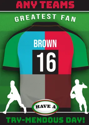 Rugby Legends Birthday Card