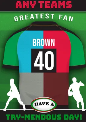 Rugby Legends Birthday Card