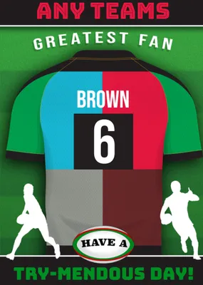 Rugby Legends Birthday Card