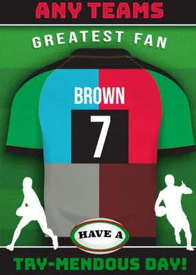 Rugby Legends Birthday Card