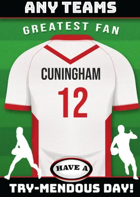 Rugby Legends Birthday Card