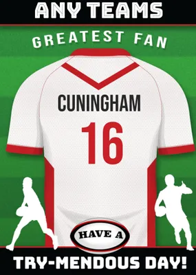 Rugby Legends Birthday Card