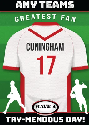 Rugby Legends Birthday Card