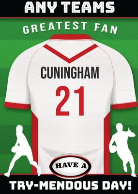 Rugby Legends Birthday Card