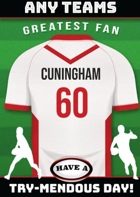 Rugby Legends Birthday Card