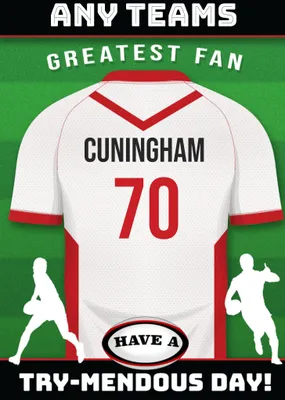 Rugby Legends Birthday Card