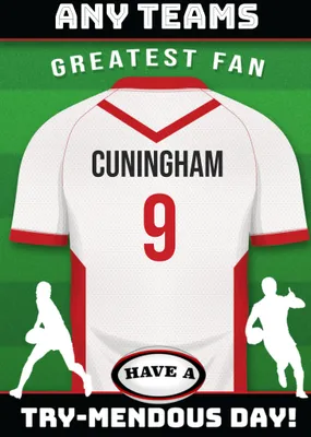 Rugby Legends Birthday Card