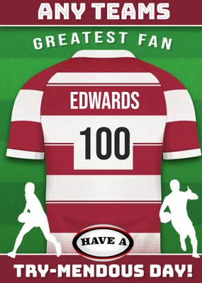 Rugby Legends Birthday Card