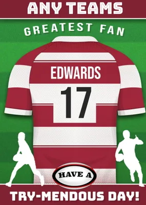 Rugby Legends Birthday Card