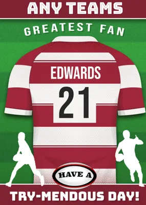 Rugby Legends Birthday Card