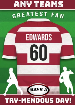 Rugby Legends Birthday Card