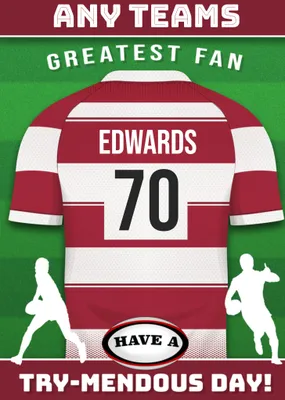 Rugby Legends Birthday Card