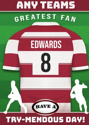 Rugby Legends Birthday Card