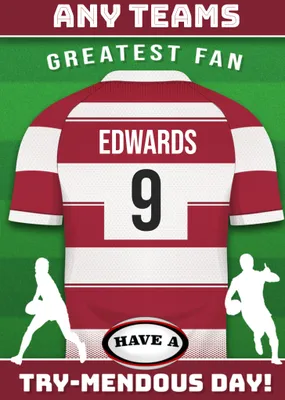 Rugby Legends Birthday Card