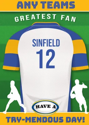 Rugby Legends Birthday Card