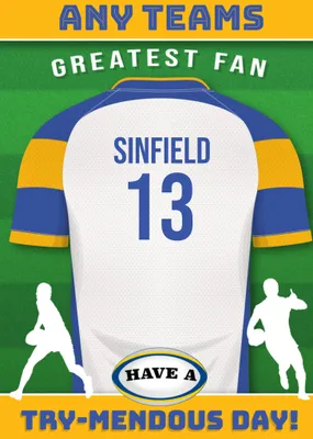 Rugby Legends Birthday Card