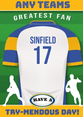 Rugby Legends Birthday Card