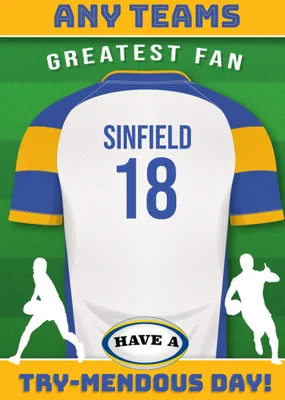 Rugby Legends Birthday Card