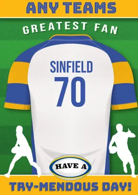 Rugby Legends Birthday Card