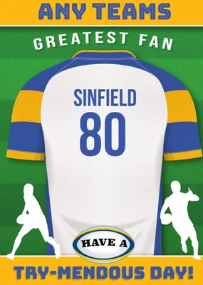 Rugby Legends Birthday Card