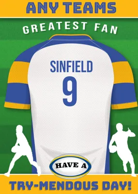 Rugby Legends Birthday Card