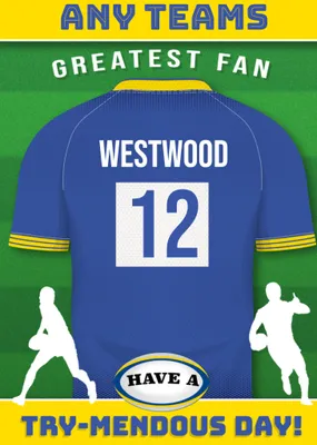 Rugby Legends Birthday Card