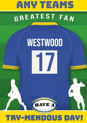 Rugby Legends Birthday Card