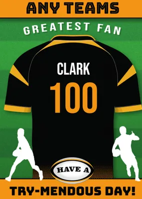 Rugby Legends Birthday Card