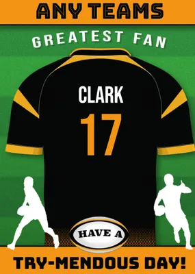 Rugby Legends Birthday Card