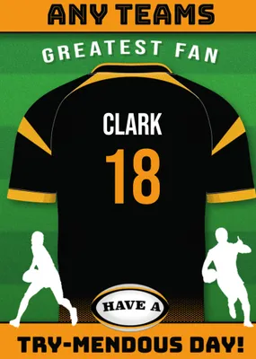 Rugby Legends Birthday Card