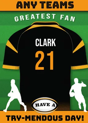 Rugby Legends Birthday Card