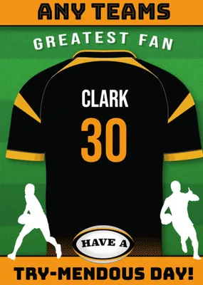 Rugby Legends Birthday Card