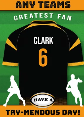 Rugby Legends Birthday Card