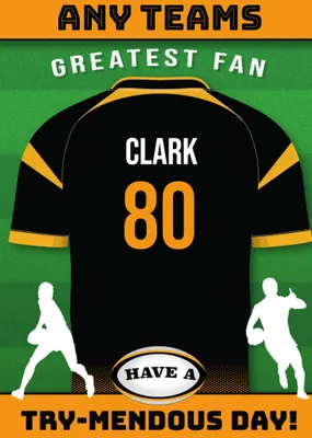 Rugby Legends Birthday Card