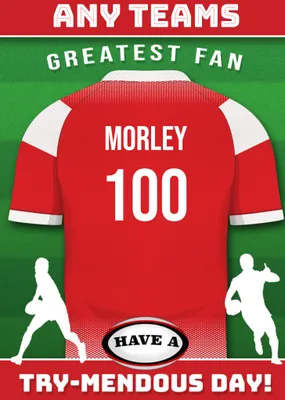 Rugby Legends Birthday Card