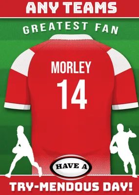 Rugby Legends Birthday Card