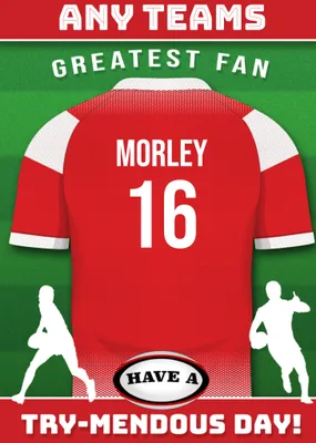 Rugby Legends Birthday Card