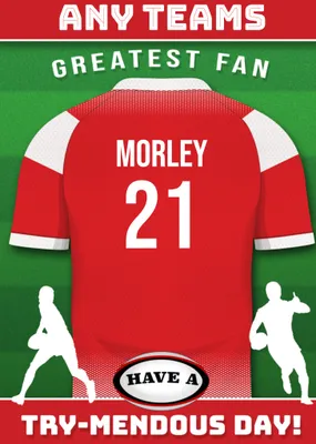 Rugby Legends Birthday Card