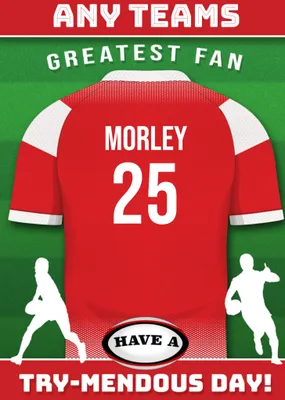 Rugby Legends Birthday Card