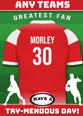 Rugby Legends Birthday Card