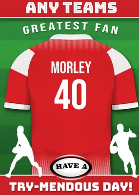 Rugby Legends Birthday Card