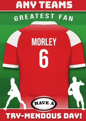 Rugby Legends Birthday Card