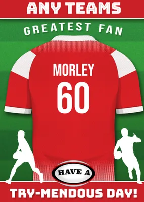 Rugby Legends Birthday Card