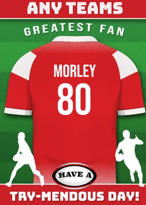 Rugby Legends Birthday Card