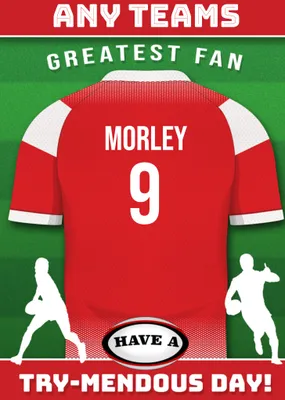 Rugby Legends Birthday Card