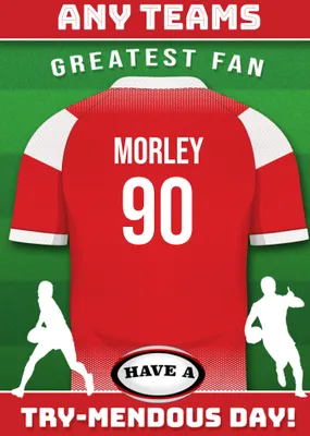 Rugby Legends Birthday Card